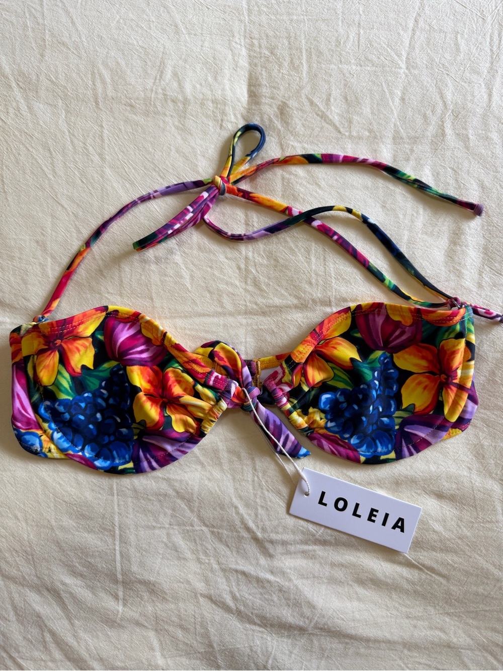 Loleia Floral Underwire Bikini Top in Multicolor